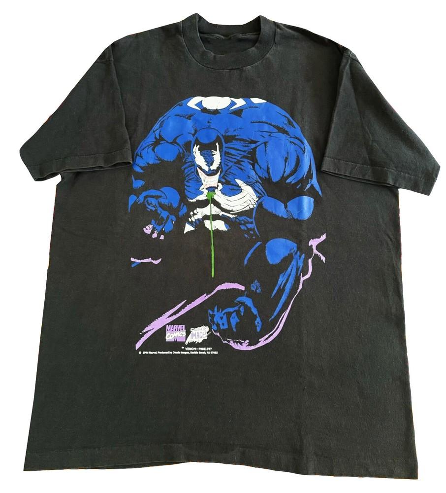 

Редкая футболка Venom 1993 Marvel Comics Размеры S-5XL Репринт Новая Унисекс Футболка XXL