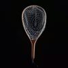 Fly Fishing Landing Net Wooden Handle Frame Catch and Release Net Portable Lightweight Rubber Fishing Net