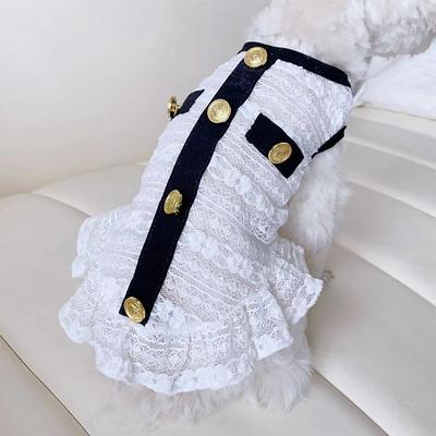 Pet Dog Summer Thin Clothes Mesh Clothes Lace Skirt Small Fragrant Small Dog Cat Thin Dog Clothes Dress for Small Dogs