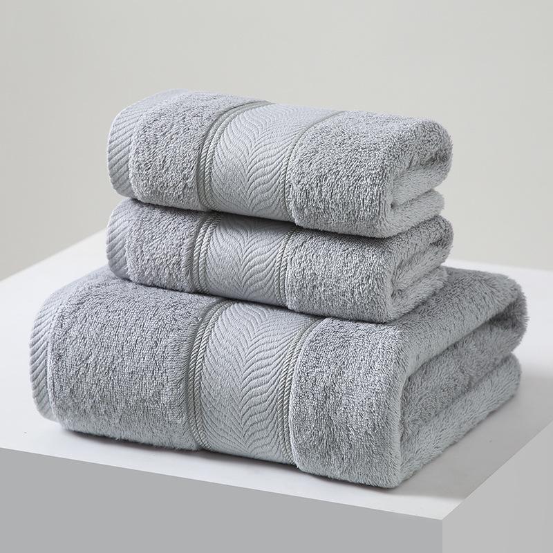 Premium All-Cotton Bath Towel: Thick, Soft, Absorbent, Antibacterial, Embroidered for Household and Hotel Use