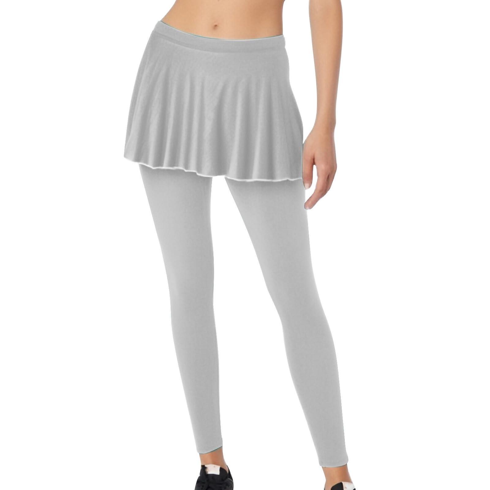 

Женские модные однотонные леггинсы с эластичной талией и плиссировкой из двух частей, повседневные брюки XXXL светло-серый