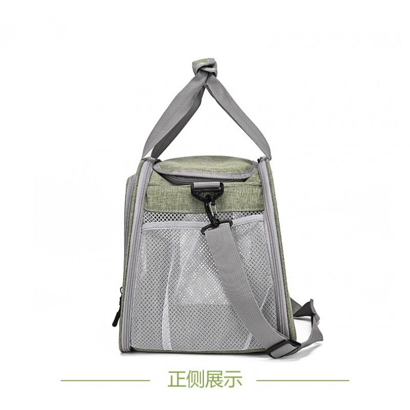 Transparent Window Pet Carrier Bag Small Dogs Cats Breathable Ventilated Travel With Multiple Air Vents Oxford Fabric