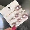 Set Women Hair Clips Jewelry Crystal Hair Accessories For Girls Pearl Geometric Barrettes Pins Christmas Gift