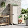 Garden Shed White 59.5 x 56 x 176.5 cm Solid Spruce Wood