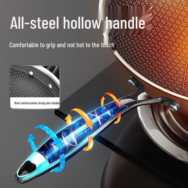 Cooker King Stainless Steel Honeycomb Non-Stick Wok