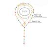 Fashionable Light Luxury Jesus Cross Pendant Necklace Set For Women Trendy Colorful Crystal Chain Choker Christian Jewelry Gift