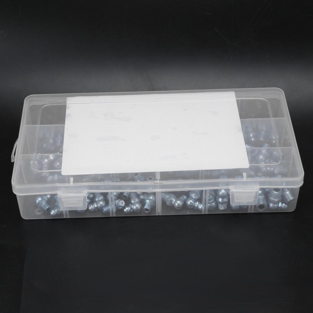 110 szt. 45 stopni 18in28 Smar Końcówka Smarowniczki Złączka Dyszy do Maszyn Inżynieryjnych Galwanizowany Niebieski