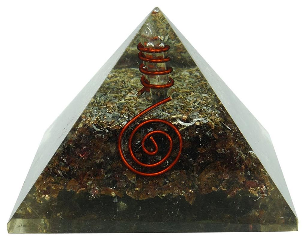 Harmonize Mahogany Obsidian Stone Pyramid Rekki Healing Crystal Chakra Balancing Therapy Energy