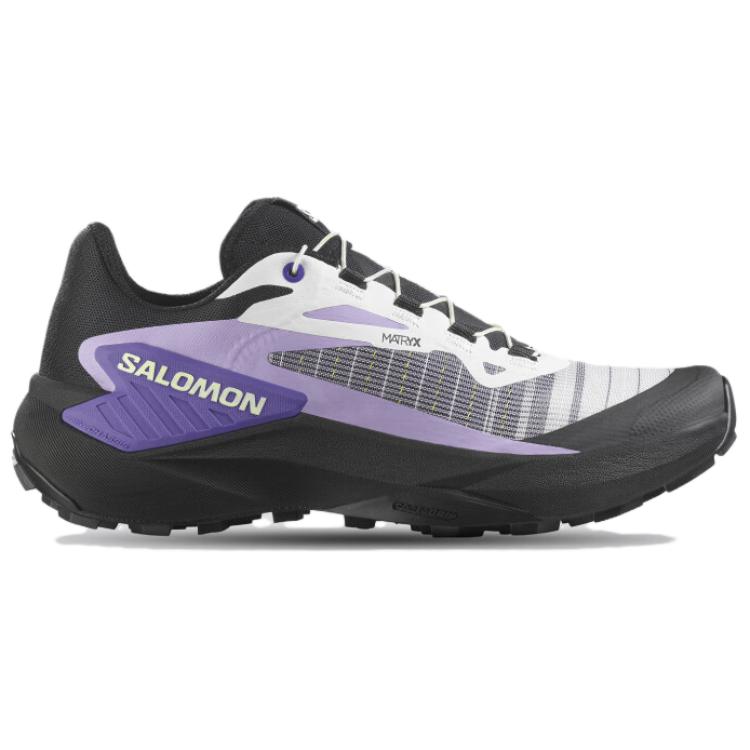 SALOMON Genesis Comfortable Durable Shock Absorbing Low Top Casual Trail Marathon Running Shoes Women Sneaker Black Purple 477673