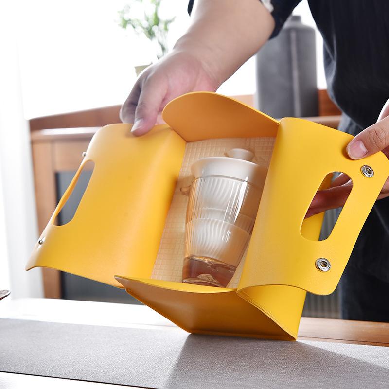 Suet Jade Porcelain Travel Tea Set Company Opening Activities Business Souvenir Tea Separation Portable Teapot