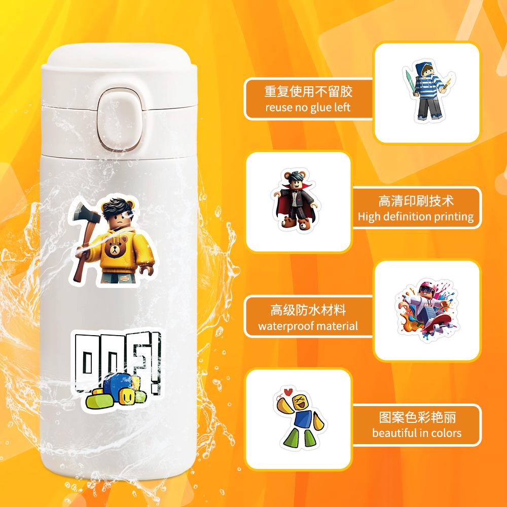 Roblox Cartoon Game Stickers 103 Pcs Waterproof Reusable No Residue Decorative Decals For Kids Phone Laptop Fridge Water Bottle