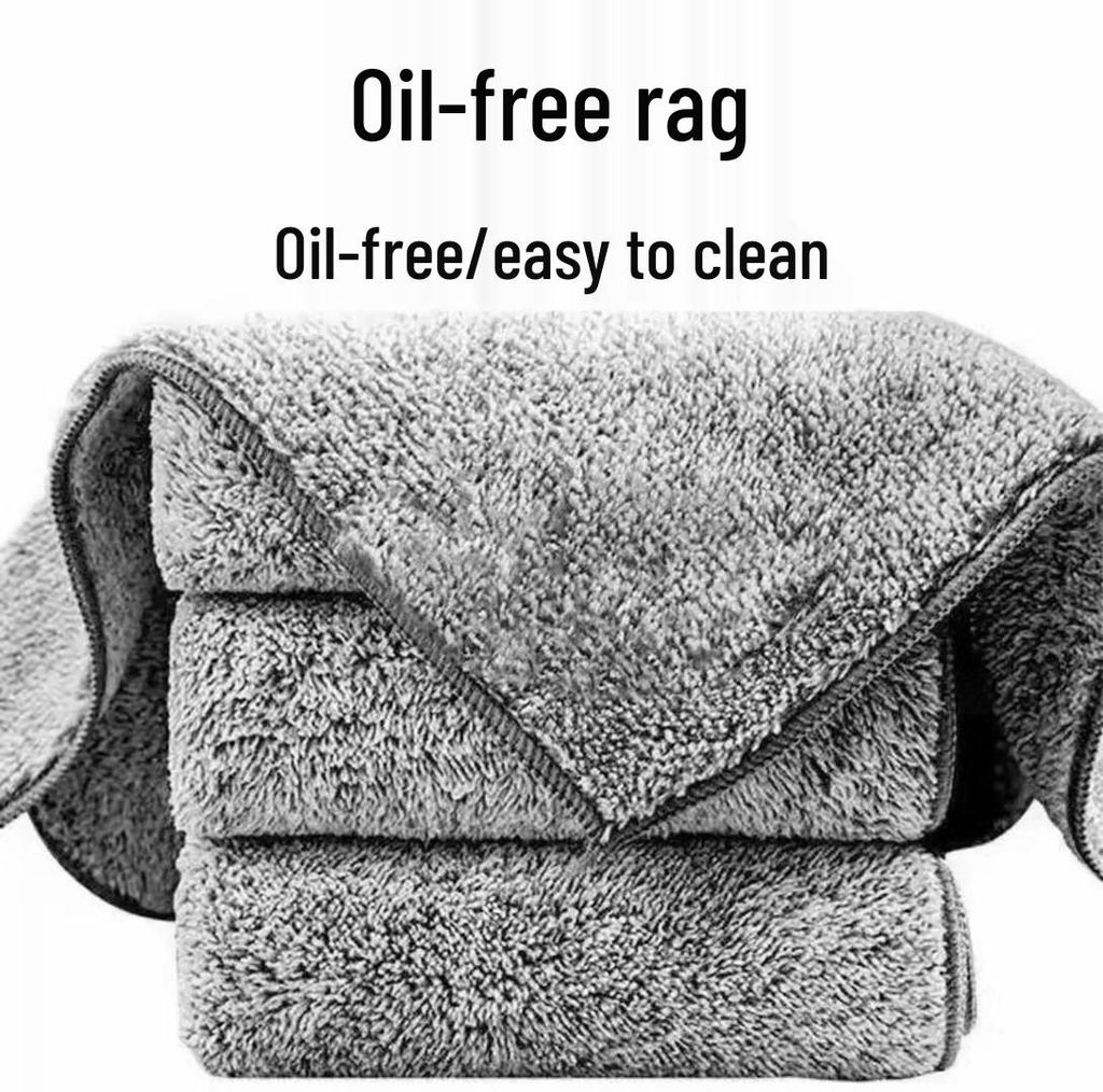 Absorbent & Oil-Repellent Bamboo Charcoal Kitchen Scouring Dishcloth