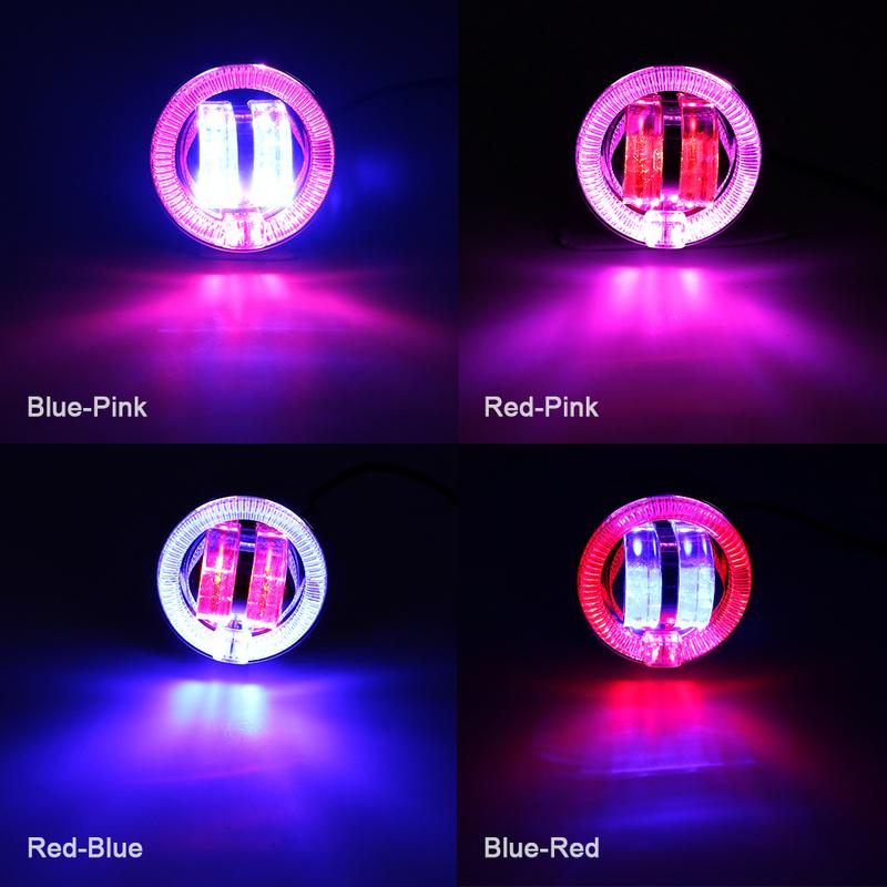 12-80V 11W Led Motor Projector 2.5inch Led Motorcycle Headlights with angel eye halo ring