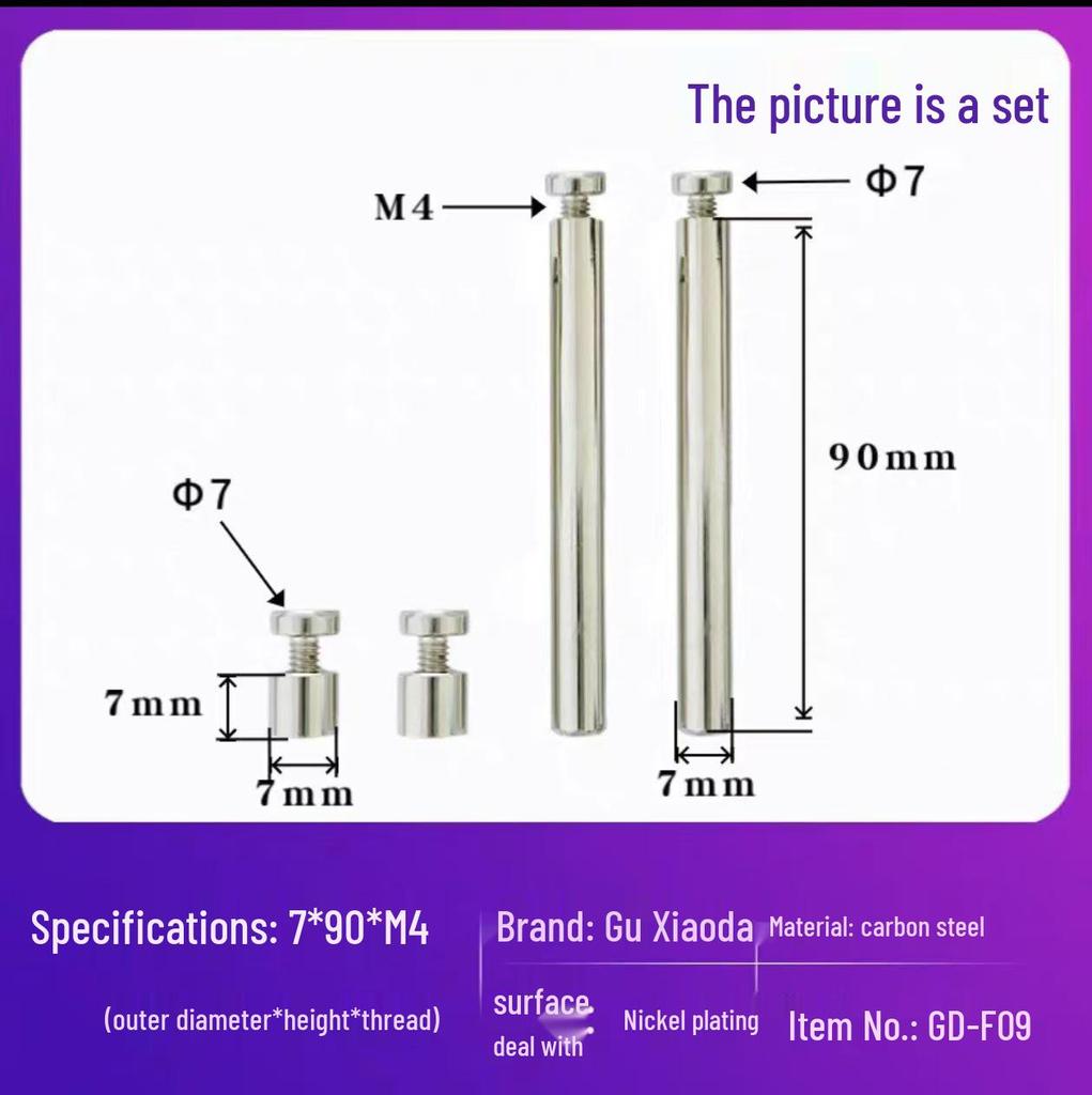 Acrylic Photo Frame with Adjustable Stainless Steel Stand