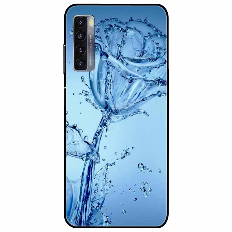 For TCL 20L Plus Case 20L+ Silicone Soft Shockproof TPU Back Cover for TCL 20S 20L Case Black Bumper Painted Funda TCL20S Capa