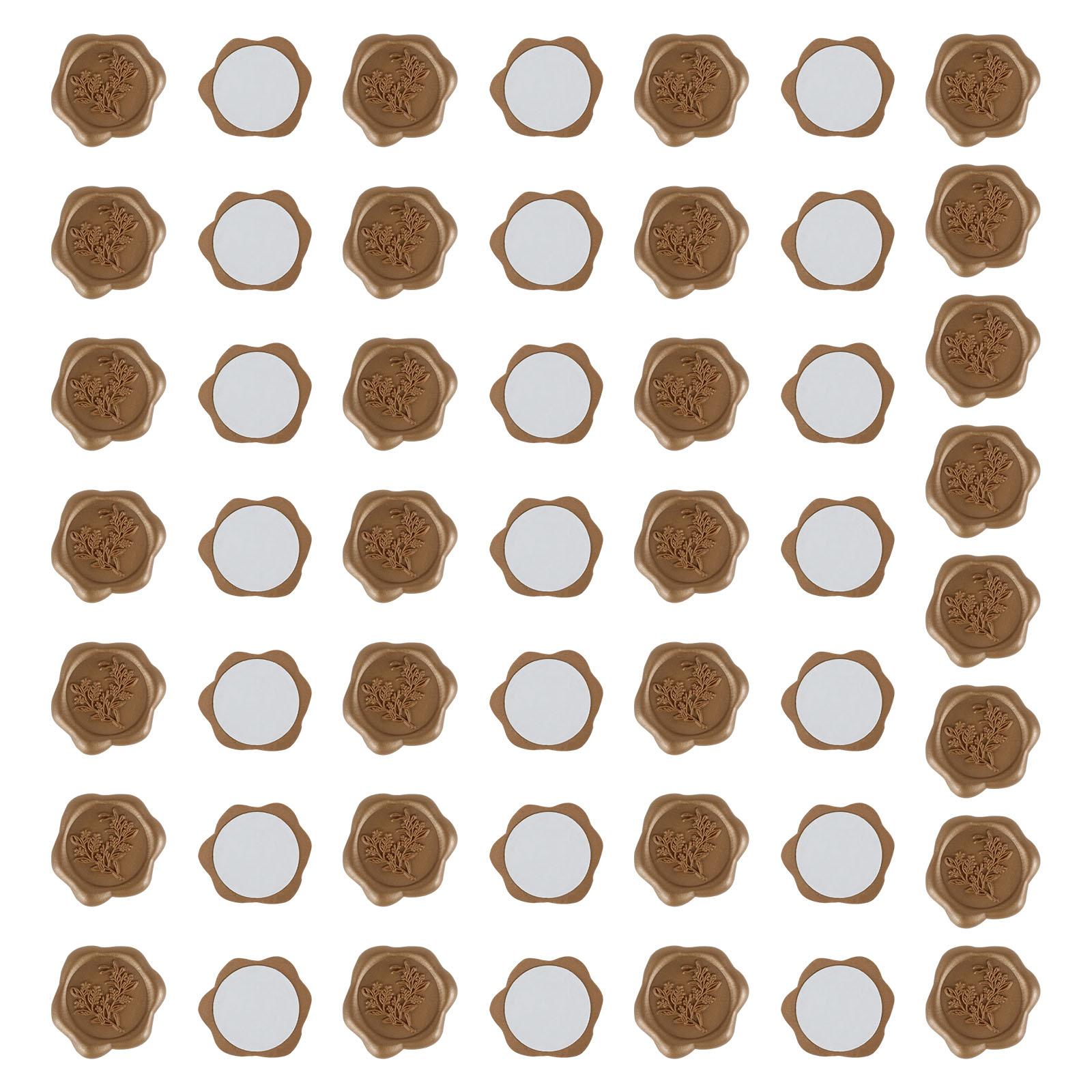 50 шт. Наклейки с восковой печатью Самоклеящиеся Ретро Тисненый узор Наклейка-штамп с восковой печатью Приглашение Упаковка подарков Карты Наклейка-печать