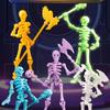1 Set Multi-Articulable Skull And Bone Puppet Decoration Action Figures Three-Dimensional Skull Model Assembly Toy Gift