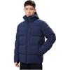Anta Solid Color Letter Print Zip-Up Hooded Duck Down Jacket Men Outerwear Brown 152247903-2