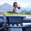 2D Funny Big Mouth Horse RearView Mirror Pendant Auto Interior Car Realistic Animal Hanging Ornament Car Interior  Accessories