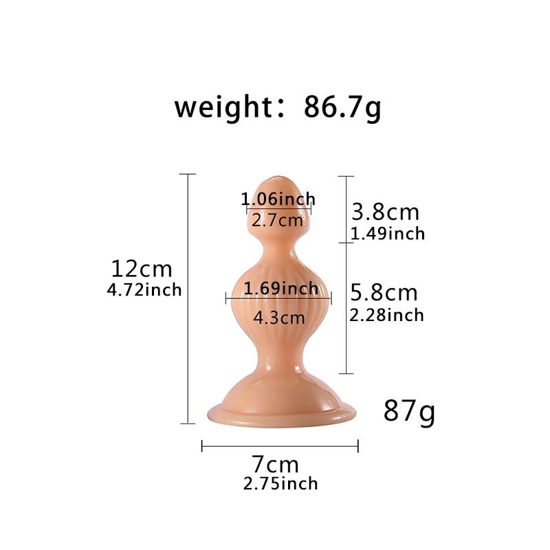 Female Size S/M/L Pull Beads Butthole And Vaginal Use Multicolor Healthy Soft Gel Suction Cup For Women Big Dick Sex Toys