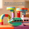 Electric Magnetic Track Set Children Magnetic Rail Car Cube Toys DIY Building Blocks Educational Toy Gift Box For Kids Gift
