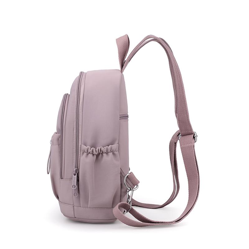 Mochila Pequena Estilo Universitário Mochila de Nylon Feminina Bolsa de Peito Multifuncional