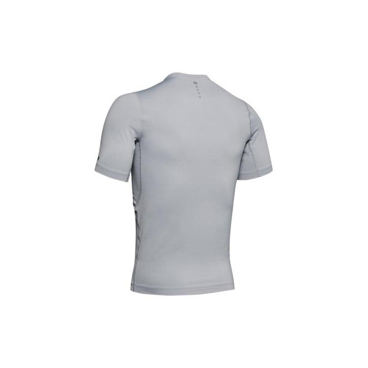 Men's Under Armour RUSH HeatGear Short Sleeve Gray 1353449-011
