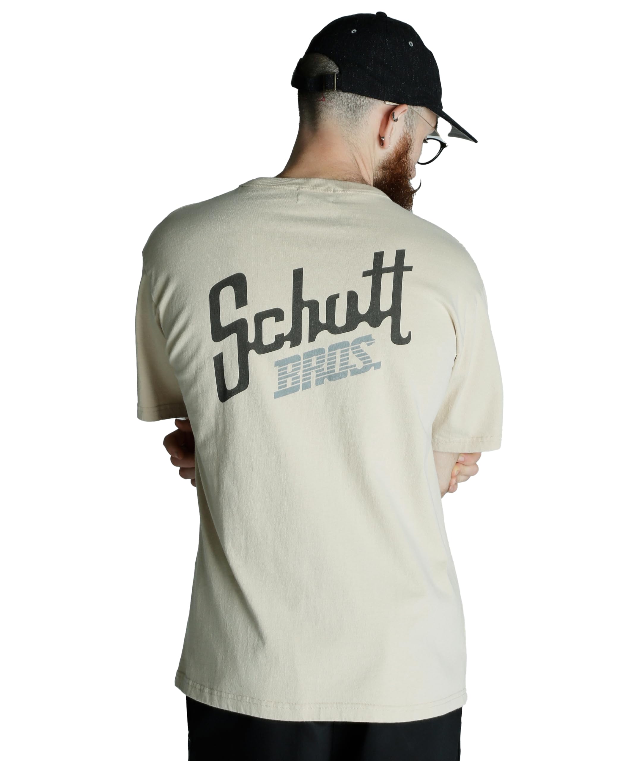 

Schott SNOWWASH T-SHIRT Schott BROS. Men s Snowwash T-Shirt, Size XL, 040, Beige, 782-5134035