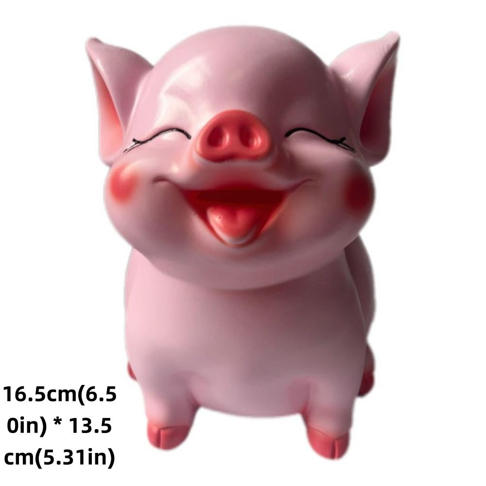 Небьющаяся деревянная копилка, прозрачная, большая емкость, банка для накопления денег, милая форма свиньи, многоразовая, прозрачная копилка для мелочи, монеты