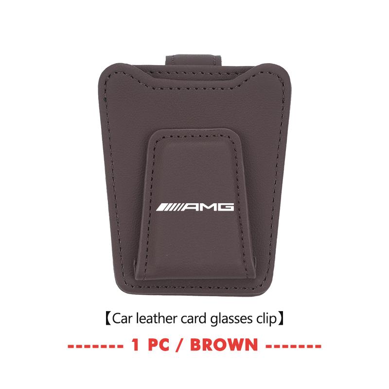 

Car Sun Visor Eyeglass Clip Leather Glasses Holder For Mercedes Benz AMG W204 W205 W203 W211 W201 W210 W108 W124 W126 W140