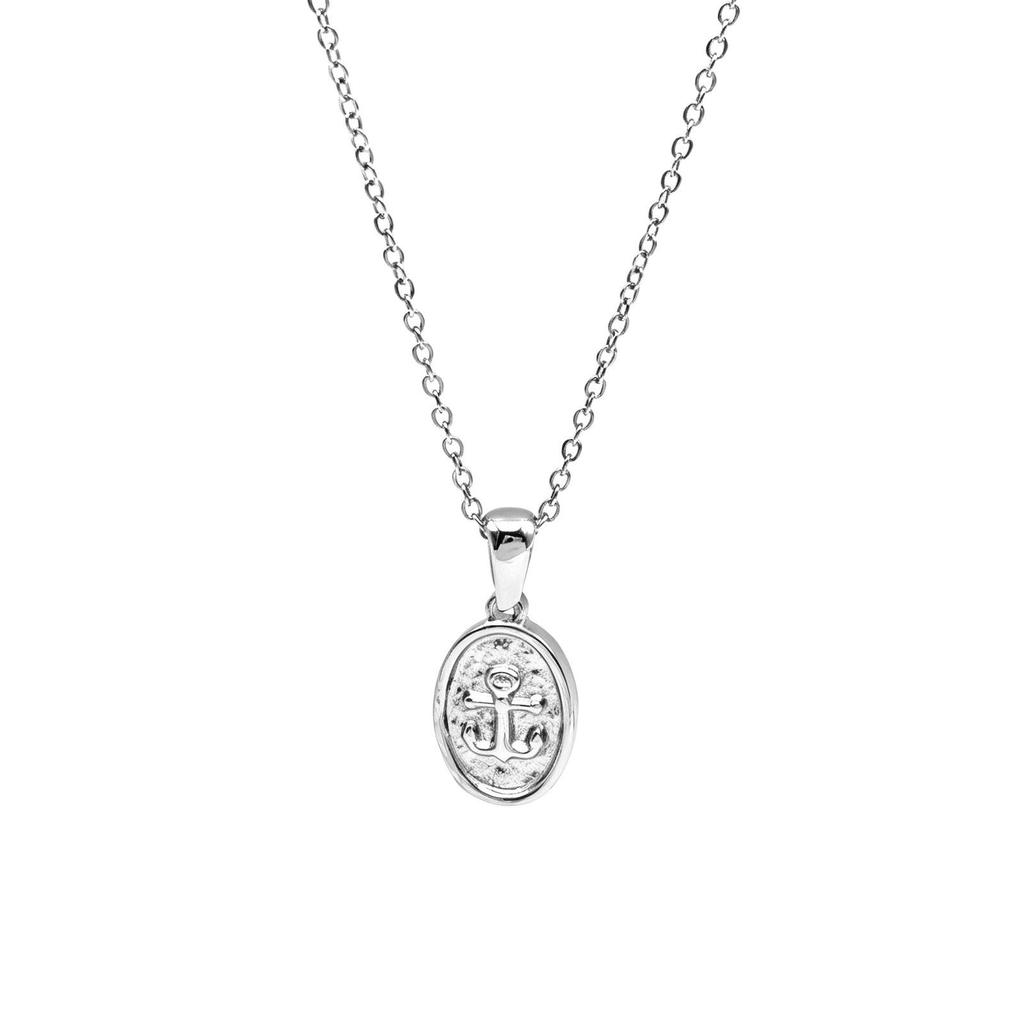Edelstahl Retro Anker Anhänger Halskette - Vielseitige Leichte Luxus Schlüsselbein Kette für Damen