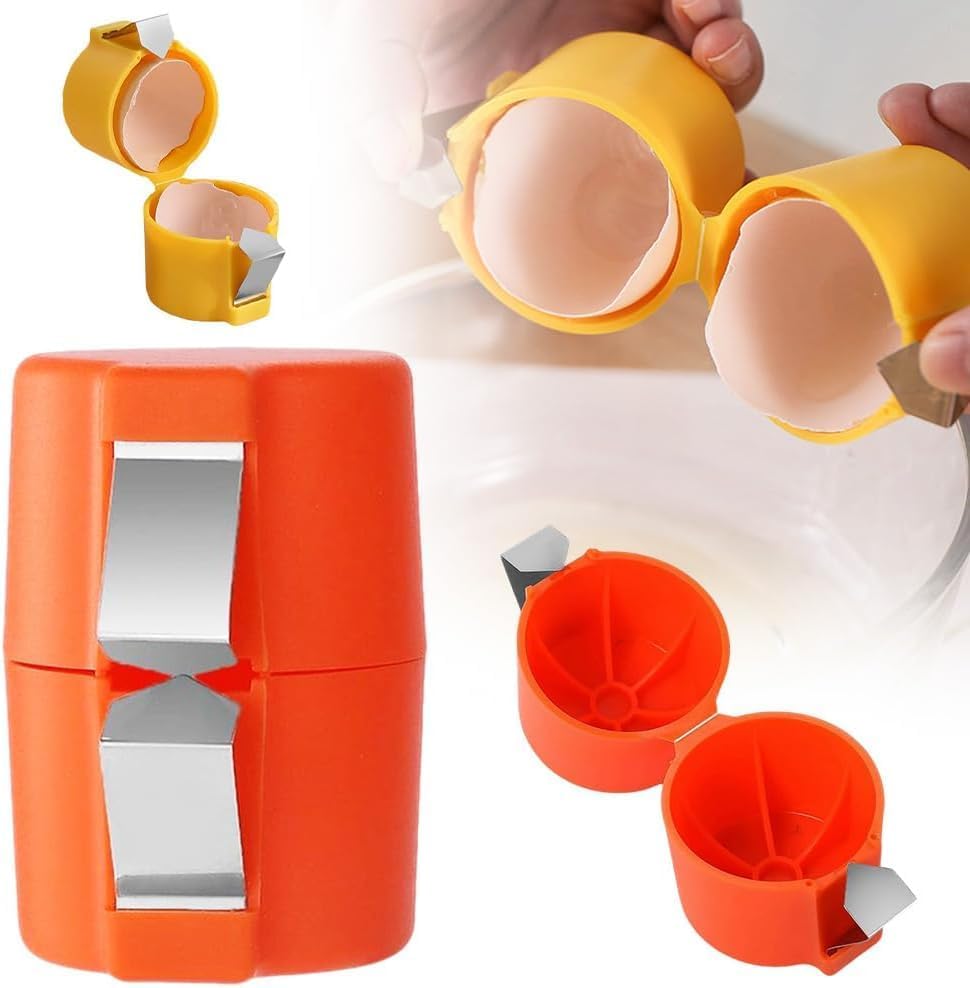 1Pcs New Egg Topper Shell Cutter Beater Raw Egg Cracker Separator Filter Egg Opener Yellow/Orange/Rose Red Kitchen Baking Tools
