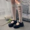 Sexy Elastic Hollow Japanese Princess Mid Tube Socks Ladies Hosiery Lolita Mesh Stockings