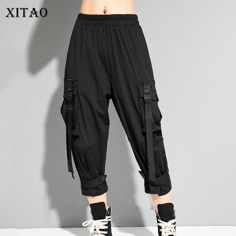 XITAO Pantalones Negros Moda Nuevas Mujeres Plisadas Cintura Elástica Diosa  Fan Casual Estilo Suelto Pantalones de Bolsillo de Verano LDD1005 comprar a  buen precio — entrega gratuita, reseñas reales con fotos — Joom