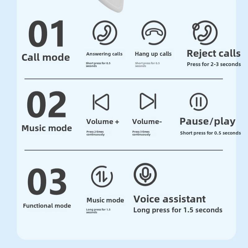 New Noise-cancelling Wireless Bluetooth Headset Digital Display Not Ear Large Power Long Endurance Car Sports Headset 5.3