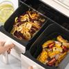Cross-Shape Silicone Air Fryer Baking Pan, Non-Stick & Heat-Resistant
