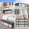 Underbed Organizer Large Capacity with Transparent Window Waterproof Dustproof Reinforced Handle Storage