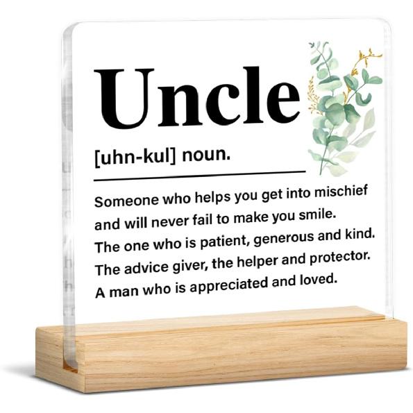 Dad Gift From Daughter, Gifts for Father Fathers Day Birthday, Dad Clear Acrylic Desk Decorative Sign Home Office Desk Decor