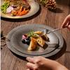 Retro 304 Korean Style Butterfly Shaped Barbecue Plate Round Minimalist Buffet Plate Snowflake Tray for Barbecue