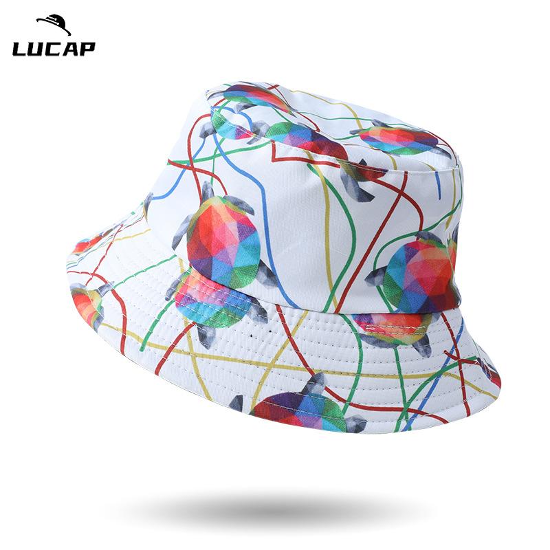 

Bucket hat women wear sunshade big head circumference basin hat plain face cover versatile sunscreen fashion basin hat One Size білий