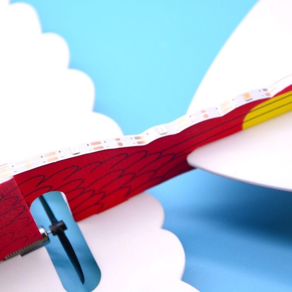 with LED Light Electric Large Foam Glider Aircraft Toy PP Hand Throwing Flying Airplane