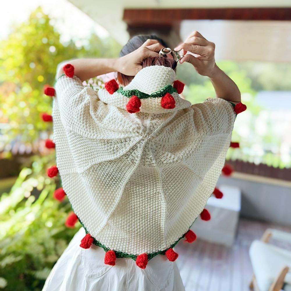Fashion Rose Bouquet Blanket Finished Rose Nap Blanket Knitted Flower Blanket  Birthday Gift