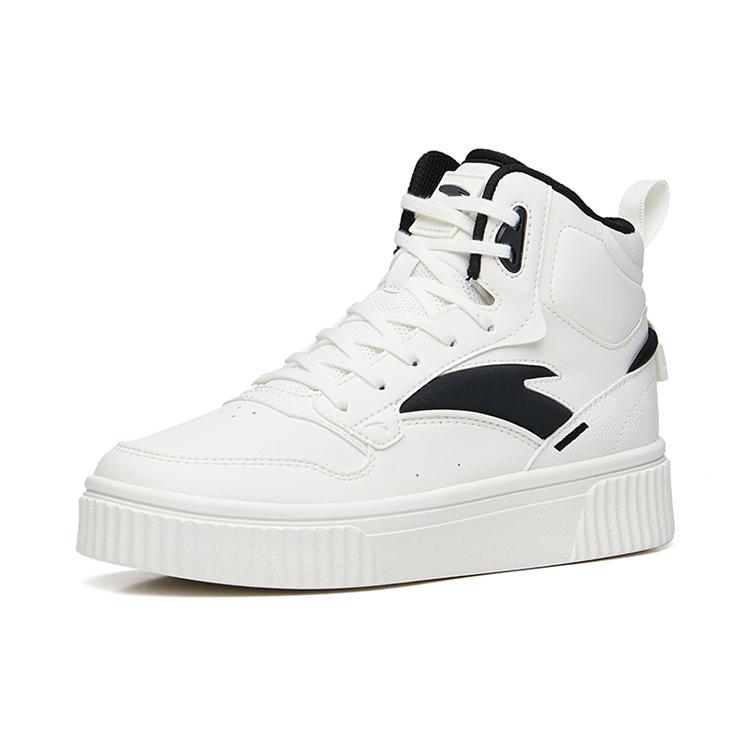Anta Life Collection High top Skateboard Shoes Women's White Black 922248015-1
