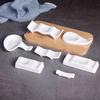 Pure White Ceramic Chopstick and Spoon Rests - 10 Pack