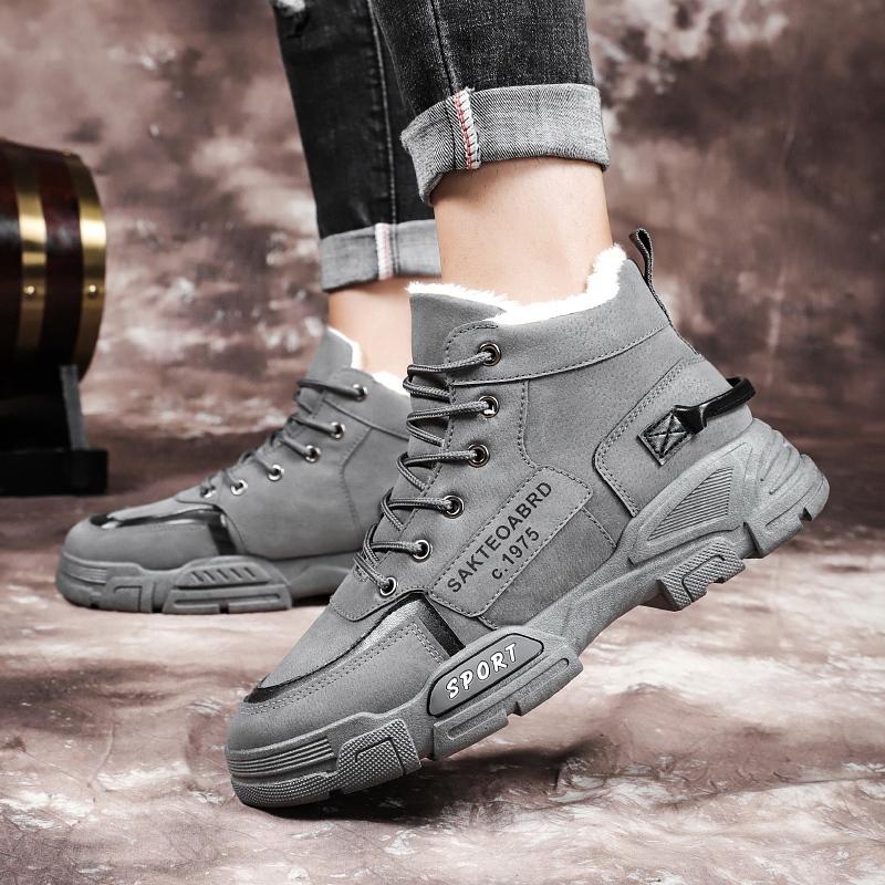 Stivali da neve invernali per uomo Donna Tieni al caldo scarpe di cotone Scarpe da trekking all'aperto Peluche caldo stivaletto alto alla caviglia Sneakers da uomo