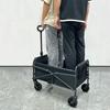Collapsable Wagon Outdoor Large Capacity Camping Trolley 4 Wheel Carts Long Handle Picnic Handcart Multifunctional Pull Carts