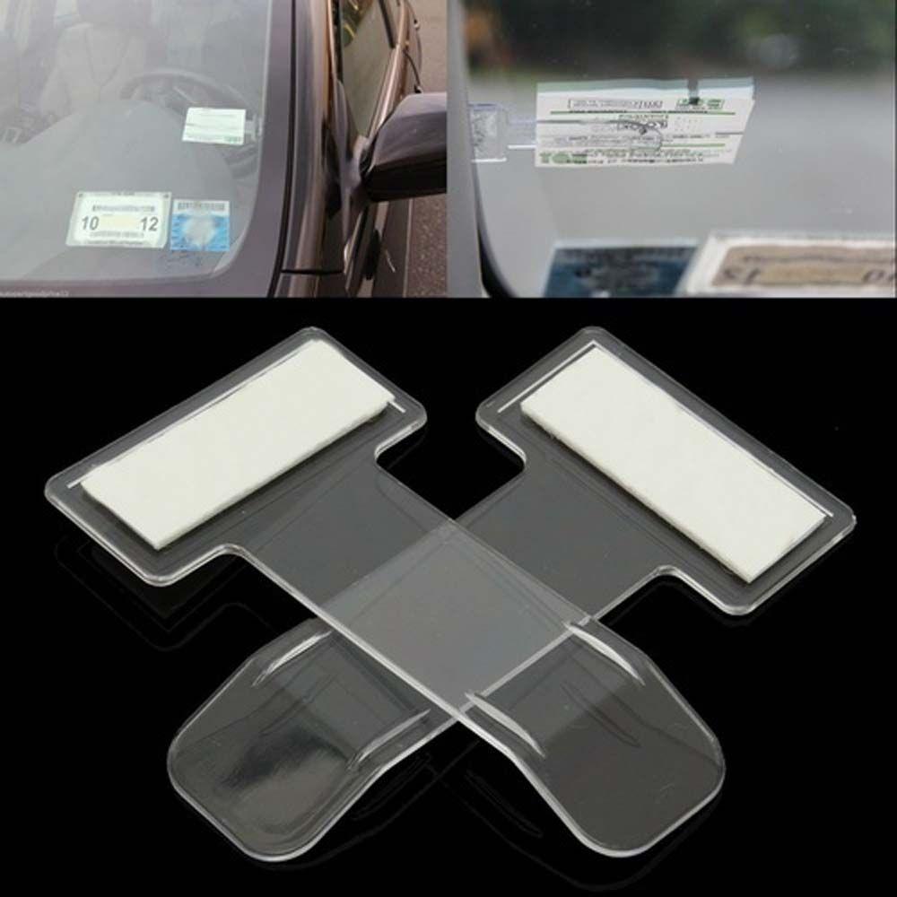 folder T shape Parking Ticket Holder Invoice Tickets Holder Transparent Card Clips Permit Clip