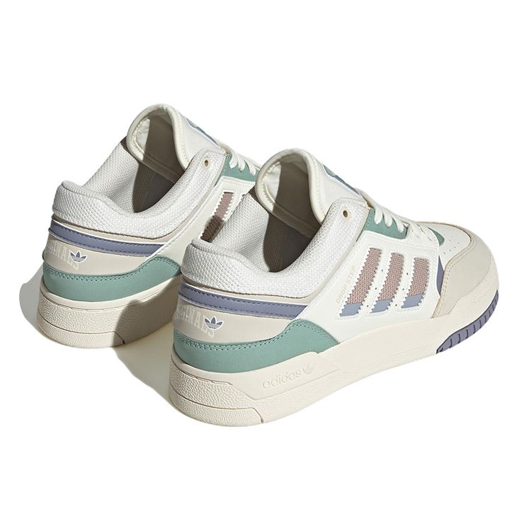 Adidas Originals Drop Step Low Comfortable Trendy Lightweight Durable Low-Top Skate Shoes Women Sneakers White Green Purple IE1834