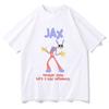 Jax Lapin Violet Impression Anime T-shirts Personnages Drôles du Cirque Numérique Vêtements Graphiques Mode 100%Coton Manches Courtes Femme Homme T-shirt vêtements d'été