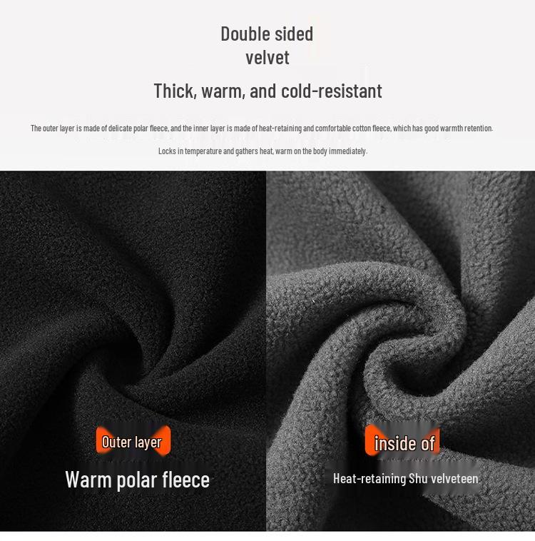 Men's Plus Size Thick Fleece Hooded Jacket - Extra Warm and Composite Design
